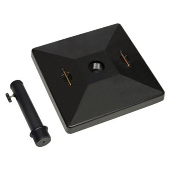 Umbrella Base, Square, Concrete, 88 Lb Capacity, 20 x 20 x 15.75, Black