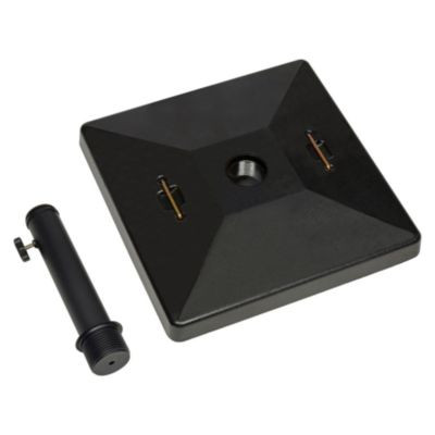 Umbrella Base, Square, Concrete, 88 Lb Capacity, 20 x 20 x 15.75, Black