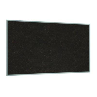 Natural Cork Bulletin Board With Aluminum Frame, 87.91" x 48.5", Chocolate Surface, Satin Aluminum Frame