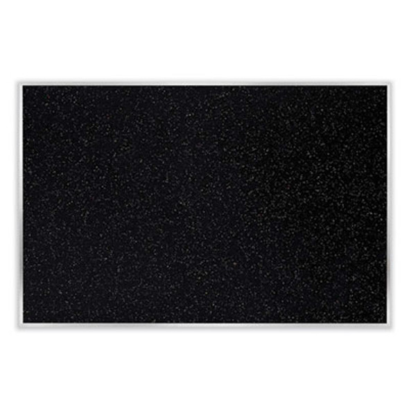 Aluminum-Frame Recycled Rubber Bulletin Boards, 96.5" x 48.5", Confetti Surface, Satin Aluminum Frame