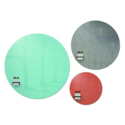 Coda Low Profile Circular Magnetic Glassboard, 36 x 36, Smoke Surface