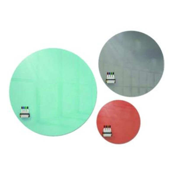 Coda Low Profile Circular Magnetic Glassboard, 48 x 48, Smoke Surface