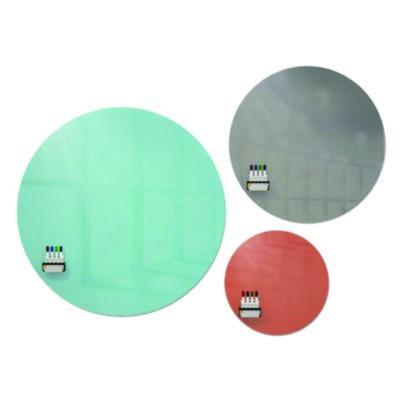 Coda Low Profile Circular Non-Magnetic Glassboard, 24 x 24, Smoke Surface