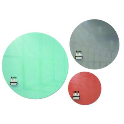 Coda Low Profile Circular Non-Magnetic Glassboard, 36 x 36, Smoke Surface