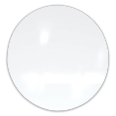 Coda Low Profile Circular Non-Magnetic Glassboard, 36" x 36", White Surface
