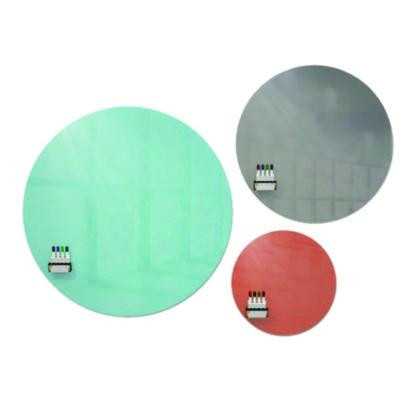 Coda Low Profile Circular Non-Magnetic Glassboard, 48 x 48, Smoke Surface