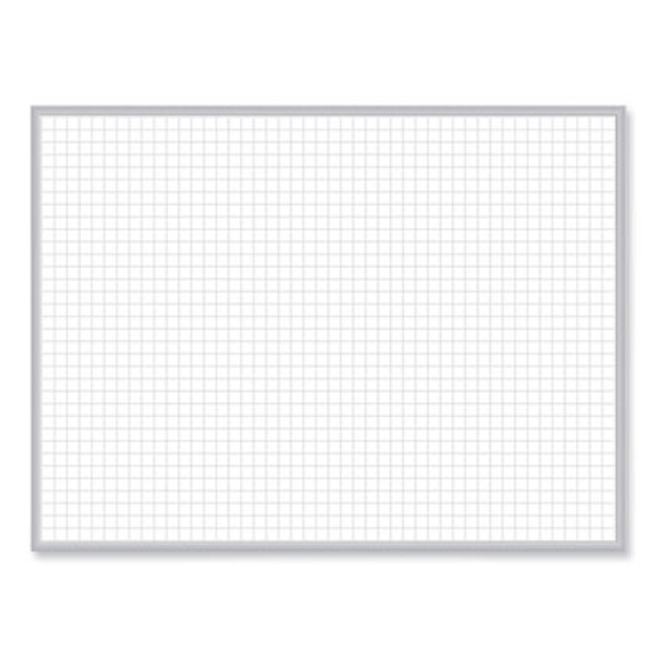 Magnetic Porcelain Whiteboard With Aluminum Frame, 36.5" x 60.5", White Surface, Satin Aluminum Frame