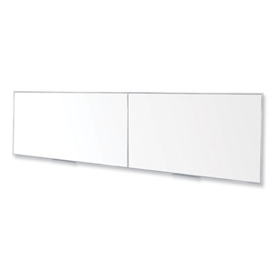 Magnetic Porcelain Whiteboard With Aluminum Frame, 193" x 48.5", White Surface, Satin Aluminum Frame