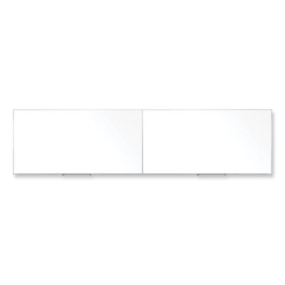Magnetic Porcelain Whiteboard With Aluminum Frame, 193" x 48.5", White Surface, Satin Aluminum Frame