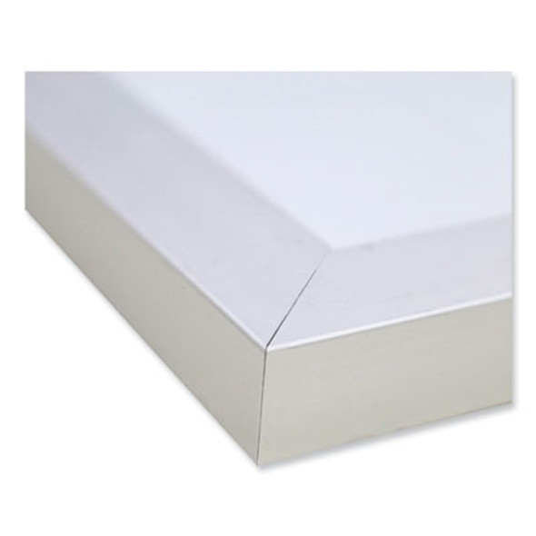 Magnetic Porcelain Whiteboard With Aluminum Frame, 48.5" x 48.5", White Surface, Satin Aluminum Frame