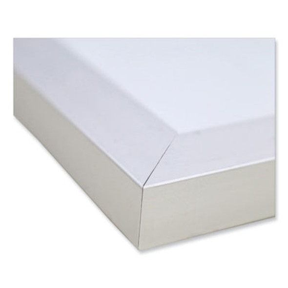 Magnetic Porcelain Whiteboard With Aluminum Frame, 96.5" x 48.5", White Surface, Satin Aluminum Frame