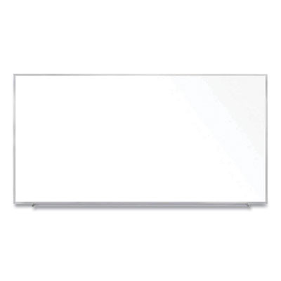 Magnetic Porcelain Whiteboard With Aluminum Frame, 120.59" x 60.47", White Surface, Satin Aluminum Frame