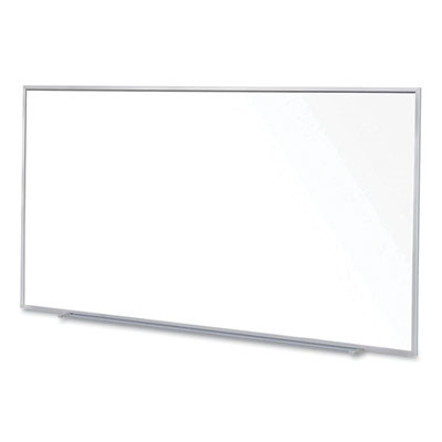 Magnetic Porcelain Whiteboard With Aluminum Frame, 120.59" x 60.47", White Surface, Satin Aluminum Frame