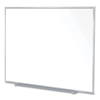 Magnetic Porcelain Whiteboard With Aluminum Frame, 72.5" x 60.47", White Surface, Satin Aluminum Frame