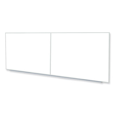 Non-Magnetic Whiteboard With Aluminum Frame, 144.63" x 48.47", White Surface, Satin Aluminum Frame