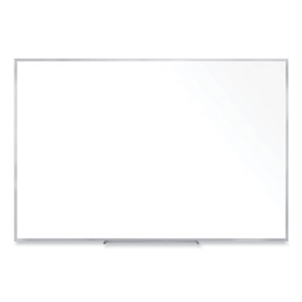 Non-Magnetic Whiteboard With Aluminum Frame, 96.63" x 48.47", White Surface, Satin Aluminum Frame