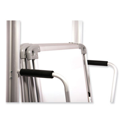 Nexus Easel Whiteboard, 32" x 76.13", White Surface, Satin Aluminum Frame