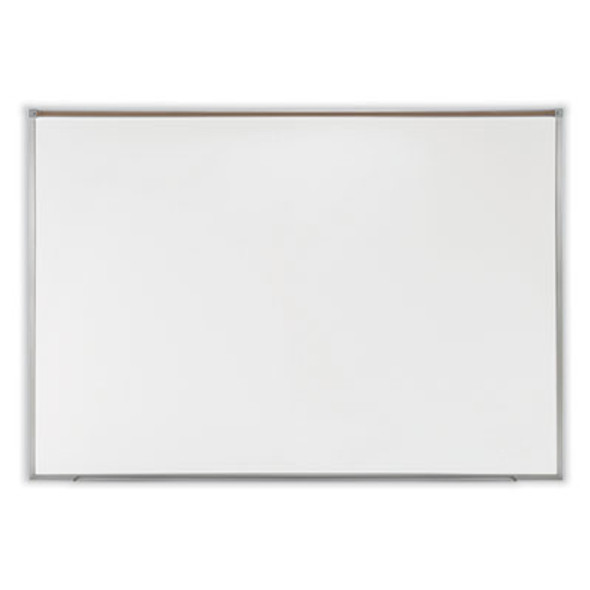 Proma Magnetic Porcelain Projection Whiteboard With Aluminum Frame, 48.5" x 36.5", White Surface, Satin Aluminum Frame