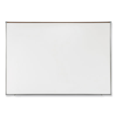 Proma Magnetic Porcelain Projection Whiteboard With Aluminum Frame, 96.5" x 48.5", White Surface, Satin Aluminum Frame