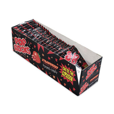 Sugar Candy,Strawberry, 0.33 Oz Pouches, 24/Carton