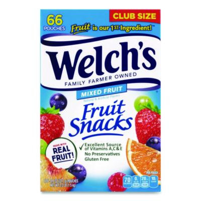 Fruit Snacks, Mixed Fruit, 0.8 Oz Pouch, 66 Pouches/Box