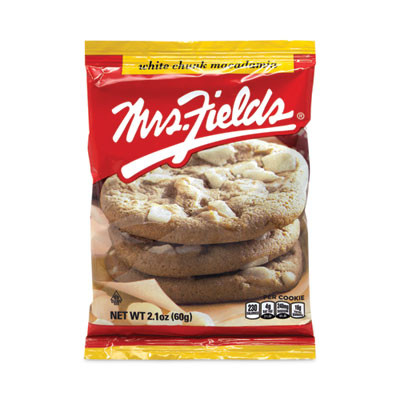 White Chunk Macadamia Cookies, 2.1 Oz, Individually Wrapped Pack, White Chocolate, 12/Carton