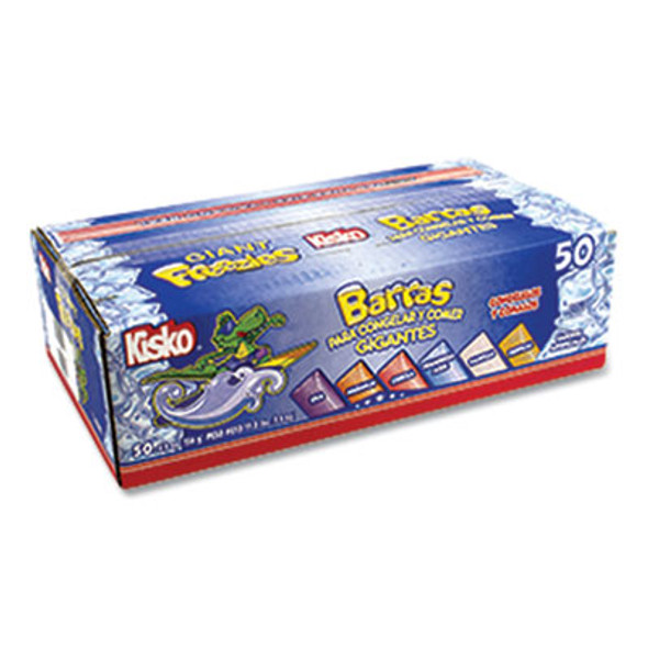 Giant Freezies, 6 Assorted Flavors, 5.5 Oz Sleeve, 50 Sleeves/Box