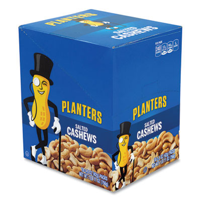 Salted Cashews, 1.5 Oz Packs, 18 Packs/Box