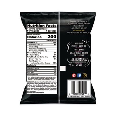 Pita Chips, 1.5 Oz Bag, Cinnamon Sugar, 24/Carton