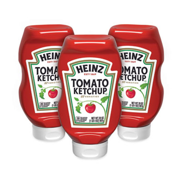 Tomato Ketchup Squeeze Bottle, 20 Oz Bottle, 3/Pack