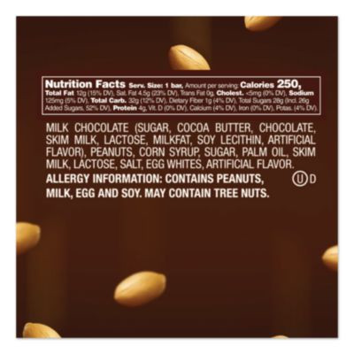 Original Candy Bar, Full Size, 1.86 Oz Bar, 48 Bars/Box