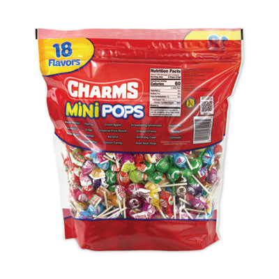 Mini Pops, 3.74 Lb Bag, Assorted Flavors, 300/Bag