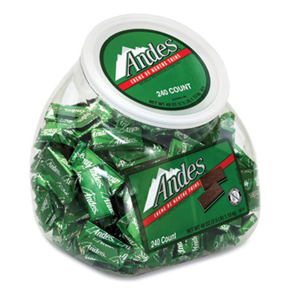 Creme De Menthe Chocolate Mint Thins, 240 Pieces/40 Oz Tub, 1 Tub/Carton