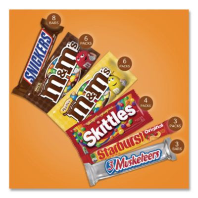 Full-Size Candy Bars Variety Pack, Assorted, 30 Bars/Box