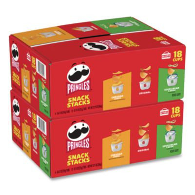 Potato Chips, Assorted, 0.67 Oz Tub, 18 Tubs/Box, 2 Boxes/Carton