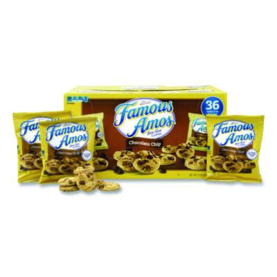 Famous Amos Cookies, Chocolate Chip, 2 Oz Bag, 36/Carton