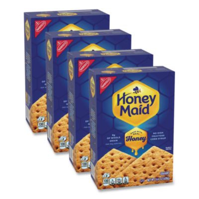 Honey Maid Honey Grahams, 14.4 Oz Box, 4 Boxes/Pack
