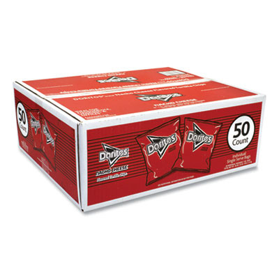 Nacho Cheese Tortilla Chips, 1 Oz Snack Bag, 50/Carton