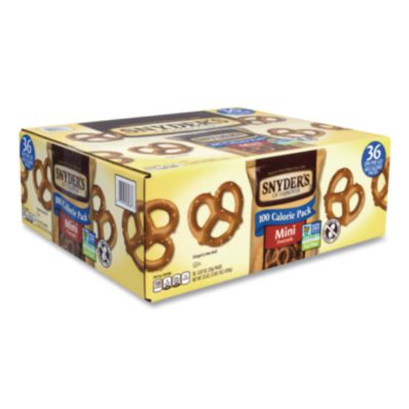 Mini Pretzels, 0.92 Oz Bags, 36 Bags/Carton