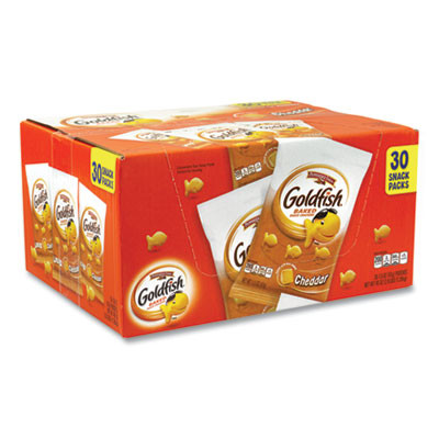 Goldfish Crackers, Cheddar, 1.5 Oz Bag, 30 Bags/Box