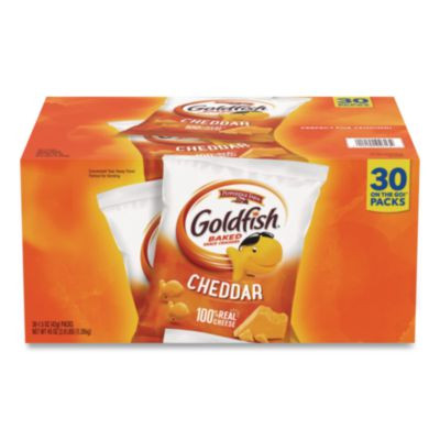 Goldfish Crackers, Cheddar, 1.5 Oz Bag, 30 Bags/Box