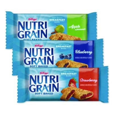 Nutri-Grain Soft Baked Breakfast Bars, Assorted, 1.3 Oz Bar, 48/Carton