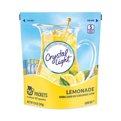 Flavored Drink Mix Pitcher Packs, Lemonade, 0.14 Oz Packets, 16 Packets/Pouch, 1 Pouch/Carton