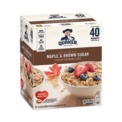 Instant Oatmeal, Maple And Brown Sugar, 1.51 Oz Packet, 40/Carton