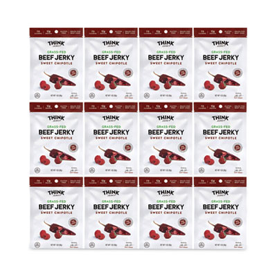 Sweet Chipotle Beef Jerky, 1 Oz Pouch, 12/Pack