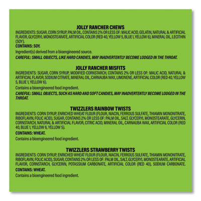 Twizzlers And Jolly Rancher Sweets Assortment Bulk Variety, Assorted Flavors, 260/Pack