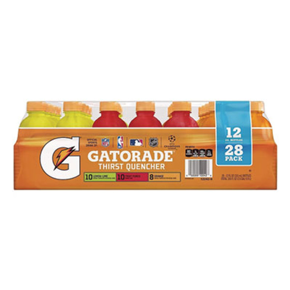 Thirst Quencher Variety Pack, Assorted Flavors, 12 Oz Bottle, 28/Carton