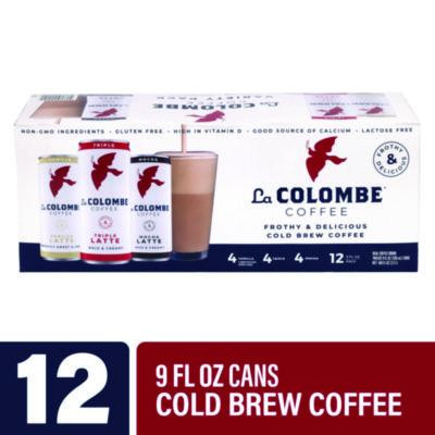 Draft Latte Cold Brew, Assorted Flavors, 9 Oz Can, 12/Carton