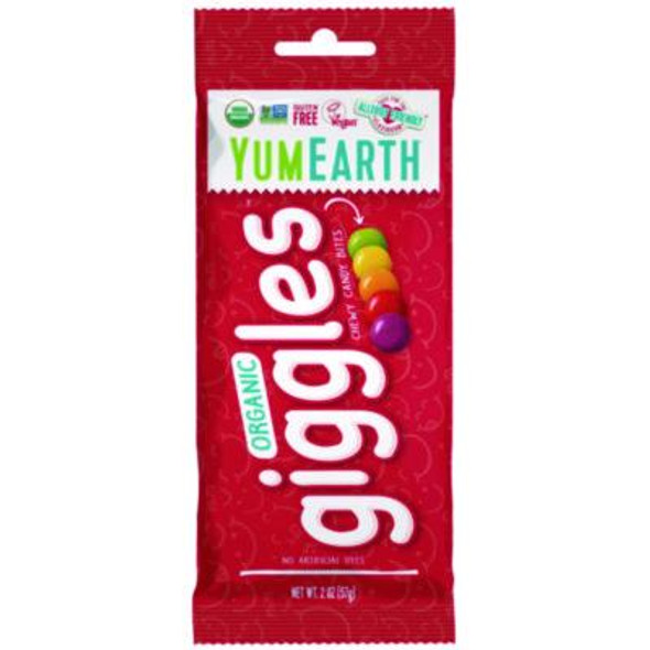 Organic Giggles, Assorted Flavors, 2 Oz Bag, 12/Carton