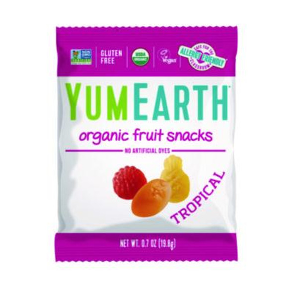 Organic Tropical Fruit Pack Snacks, Assorted Flavors, 0.7 Oz Bag, 35/Carton